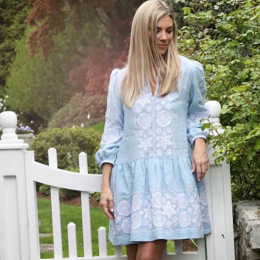 NWT! ASHA by Ashley McCormick Minnie Dress in Cloud - Size L